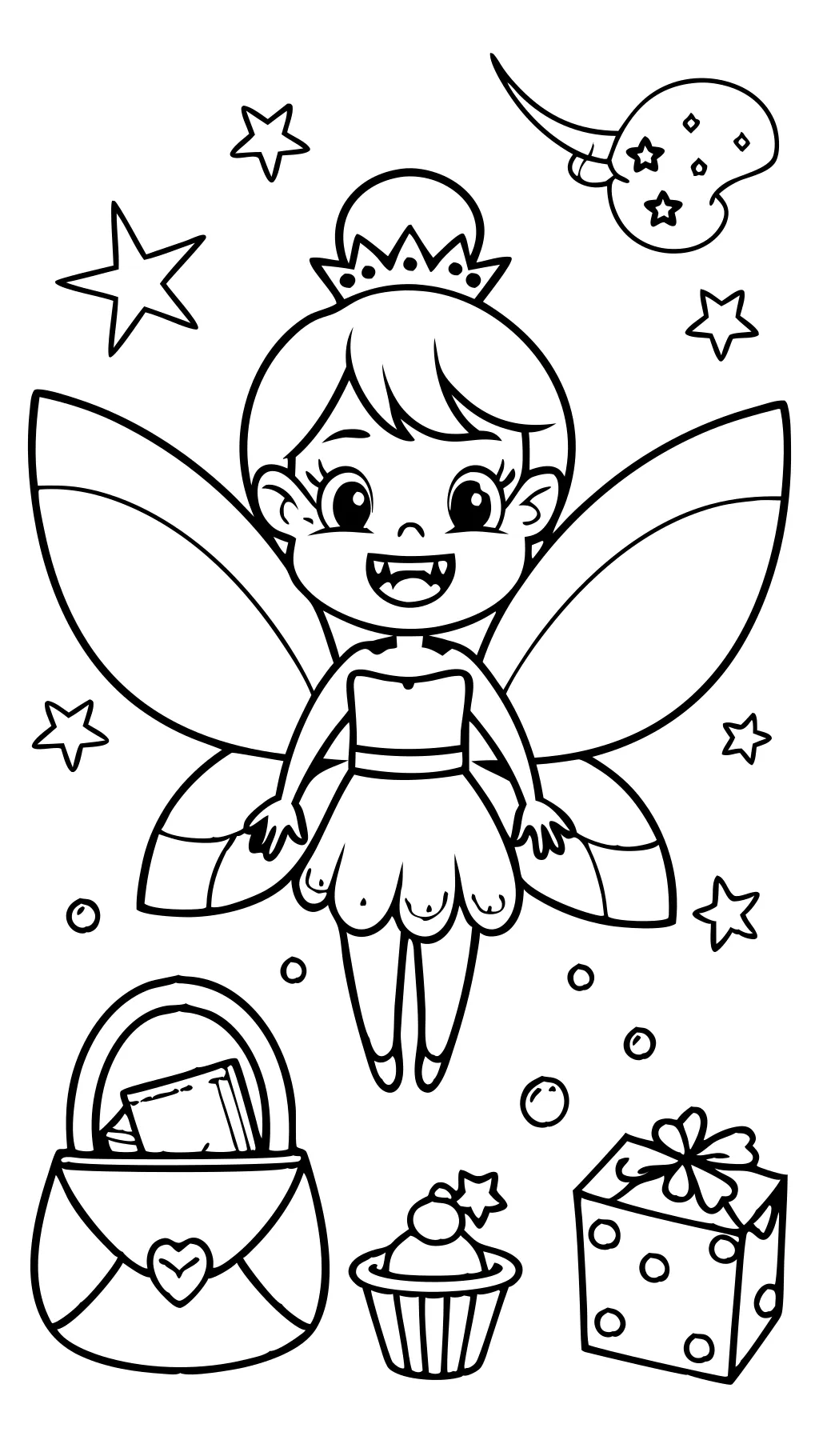 tooth fairy coloring page